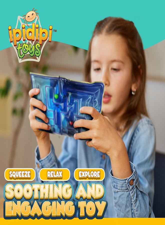 IPIDIPI TOYS لعبة متاهة مملوءة بالجل من إيبيديبي تويز - لعبة حسية هادئة وناعمة مناسبة لجميع الأعمار، وسادات جل لمسية، وحشوات جوارب عيد الميلاد، ومكافآت صفية، وهدايا للحفلات - عبوة من 3 قطع - Image 3